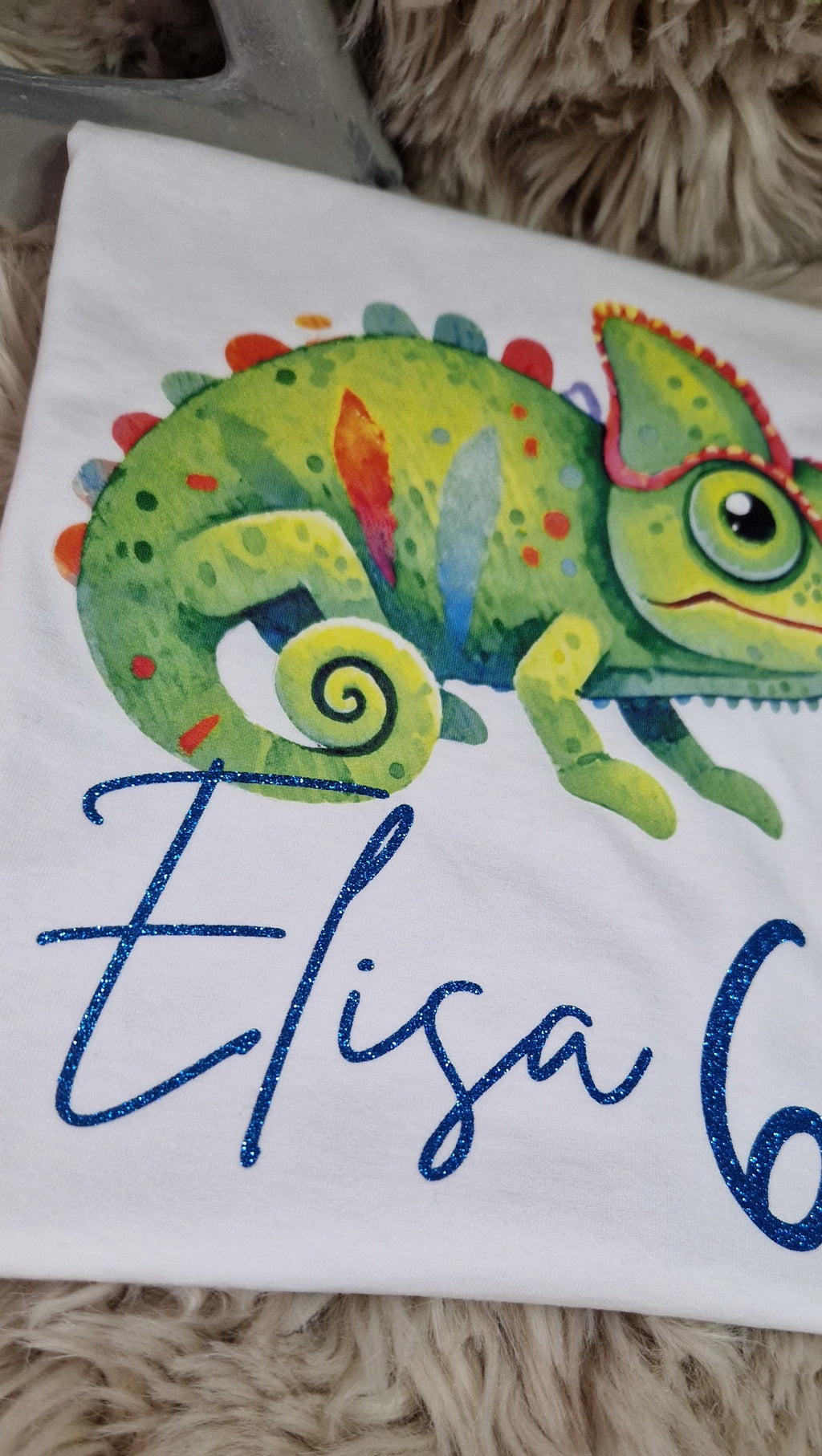 Farbenfrohes Kinder T-Shirt - Chamäleon