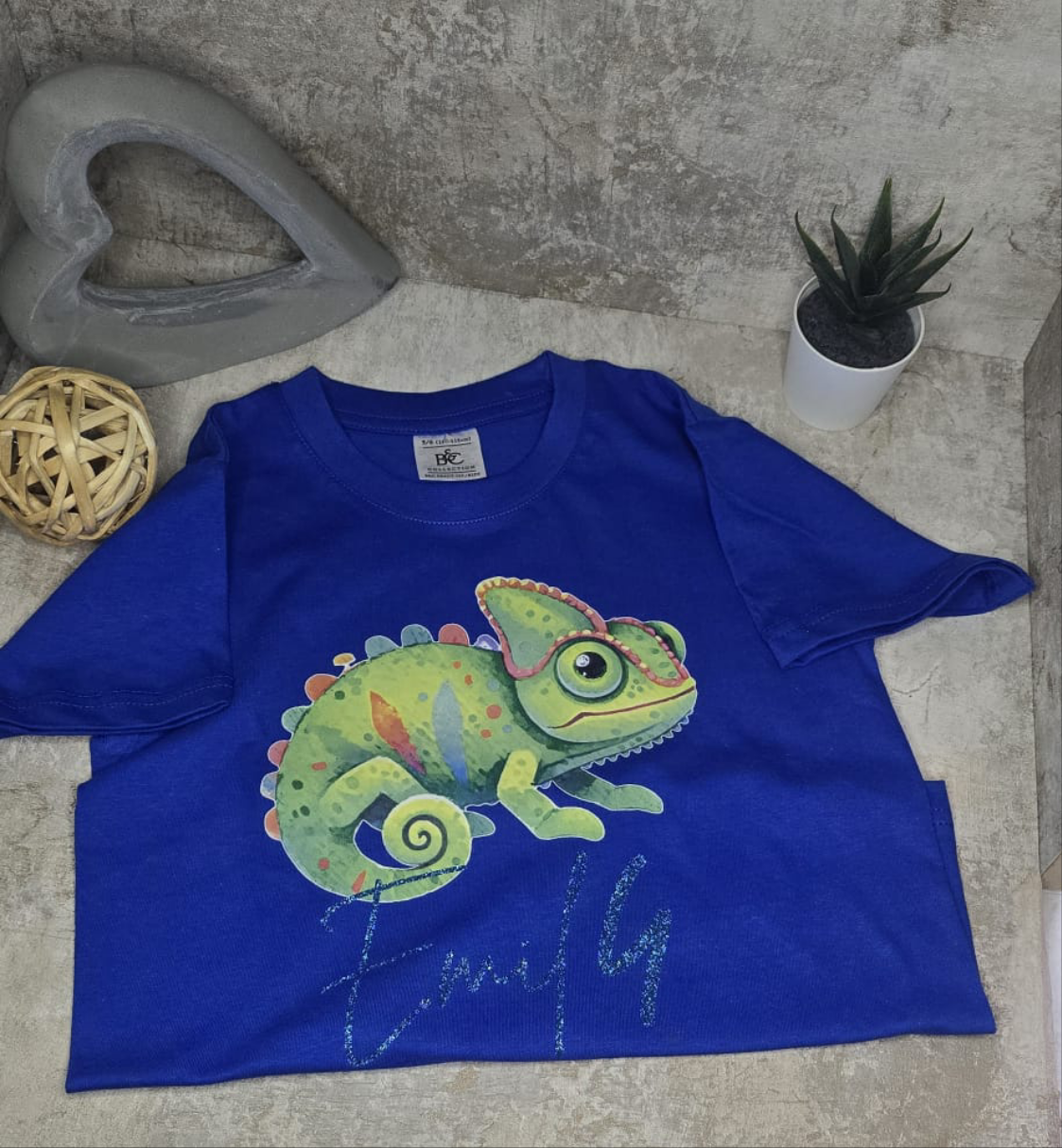 Farbenfrohes Kinder T-Shirt - Chamäleon