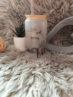 Sommerglas- Camper mit Blumen