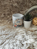 Tasse - Camper mit Blumen