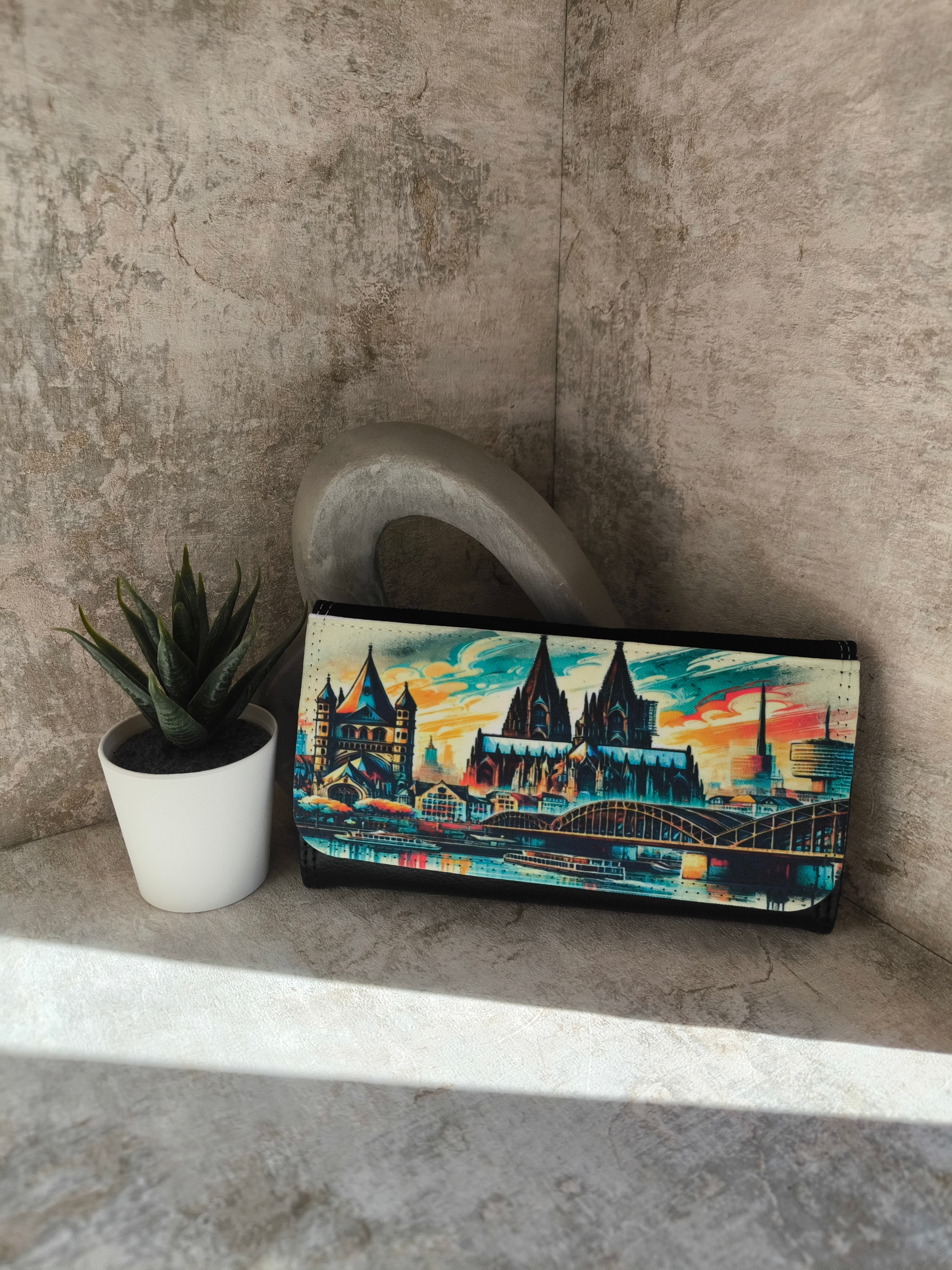 Geldbörse - Köln Gemälde Blau